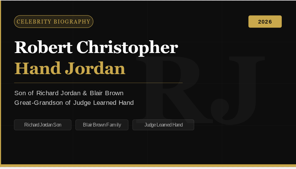 Robert Christopher Hand Jordan son of Richard Jordan and Blair Brown celebrity family legacy